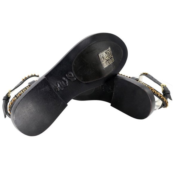 Dsquared2 Studded 35 Leather Slides Roman Sandals DS-S06013P-0003 - Picture 9 of 11